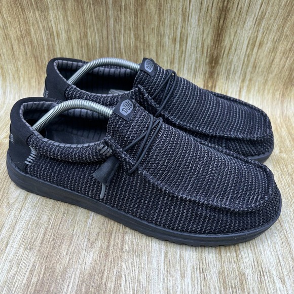 Hey Dude Other - Hey Dude Wally Stretch Sox Men's Size 11 Black Slip On Loafers Boat Shoes